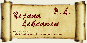 Mijana Lekčanin vizit kartica